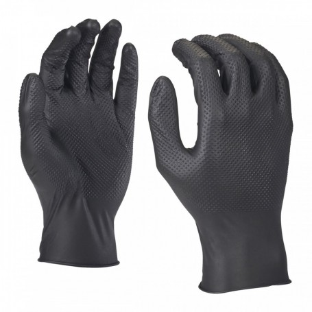 Guanti in nitrile monouso neri Milwaukee - box 50 pezzi